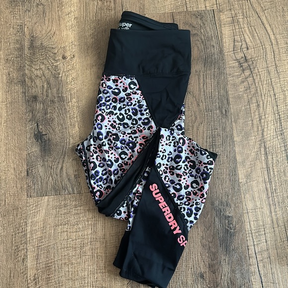Superdry color block with mesh leggings size 8 - Picture 4 of 16